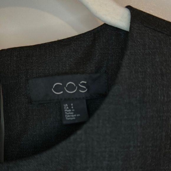 COS | Elegant Wool Black Ruffle Hem Blouse - Picture 3 of 15